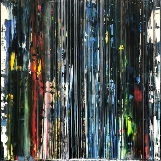 Abstract blue stripes