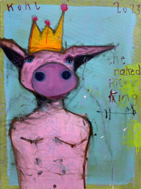 The naked pig king